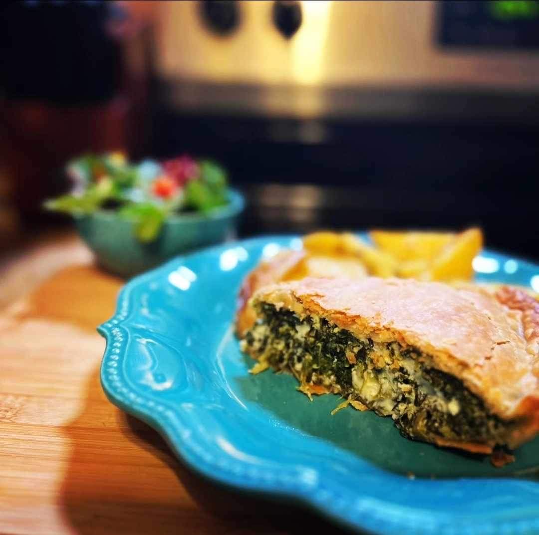Spinach Pie (Spanakopita, Blue Zone Inspired Dishes)