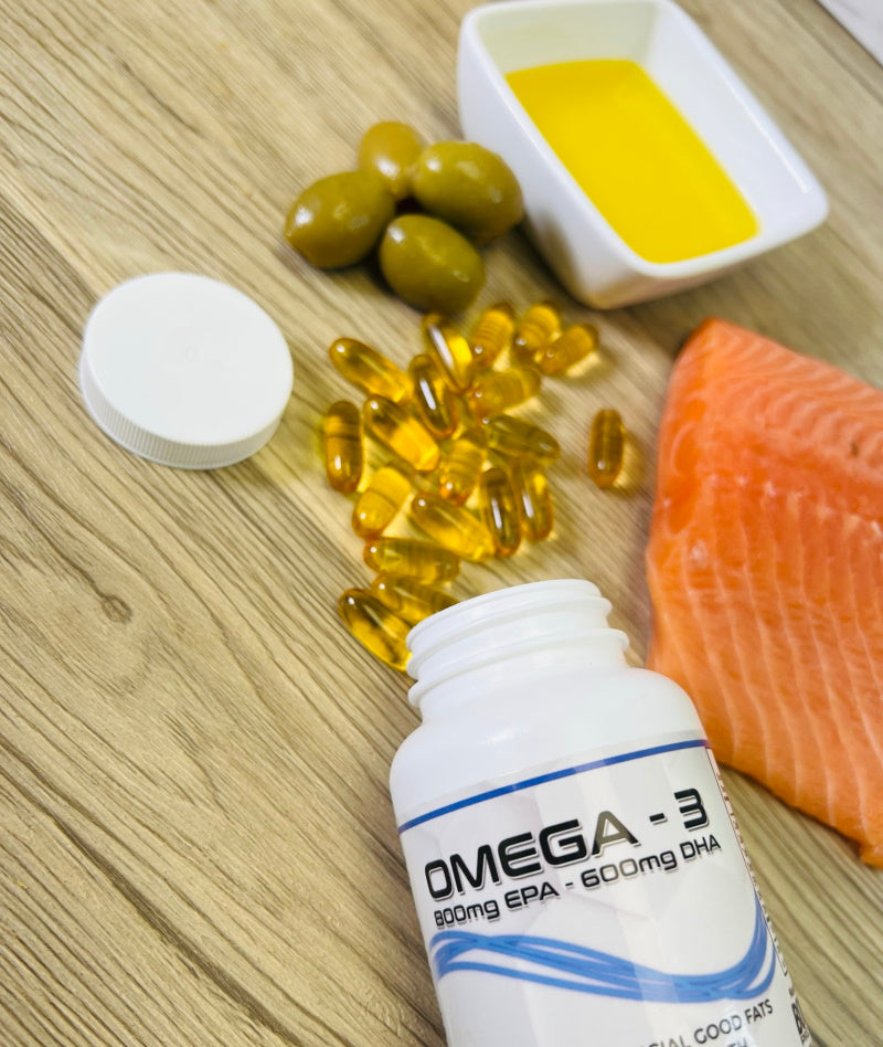 Boomer Products Omega 3's add good fat to your diet and can help to lower disease risk, support brain and cholesterol health.
