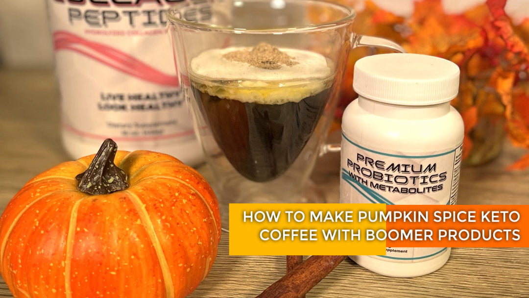 Pumpkin Spice Keto Coffee with Collagen & Probiotics.
