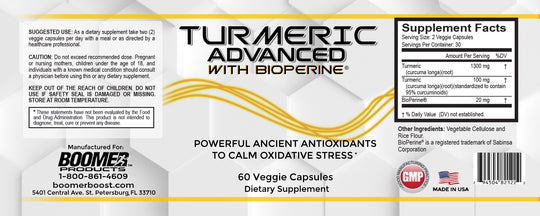 Turmeric Advanced with Bioperine – Boomers Forever Young